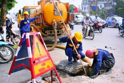 Hà Nội: Đảm bảo an toàn, khắc phục kịp thời mọi sự cố hệ thống thoát nước dịp Tết Dương lịch