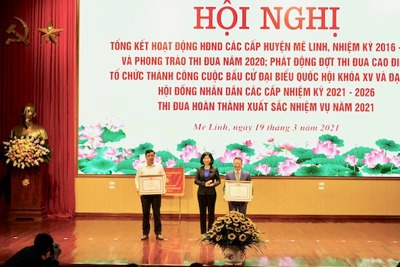 Huyện Mê Linh nhận bằng khen của Chính phủ trong công tác phòng, chống dịch Covid-19