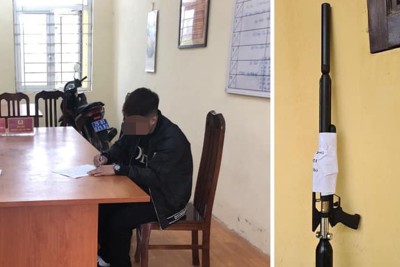 Hà Nội: Phạt 3 triệu đồng đối với nam thanh niên khoe súng hơi trên Facebook