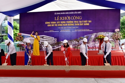 Tháng 12, quận Cầu Giấy đấu thầu, khởi công 4 trường học