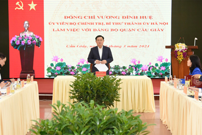 Bí thư Thành ủy Hà Nội Vương Đình Huệ: Xây dựng Cầu Giấy thành quận Top đầu của Thành phố