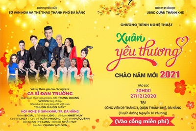Đan Trường và nhiều ca sỹ nổi tiếng hát tại Xuân yêu thương Đà Nẵng