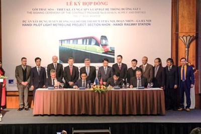Hà Nội ký gói thầu hơn 7,6 nghìn tỷ cho tuyến đường sắt đô thị