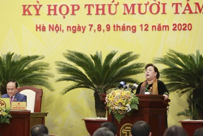 Nguyên Chủ tịch HĐND TP Nguyễn Thị Bích Ngọc chân thành cảm ơn Đảng bộ, chính quyền và Nhân dân Thủ đô