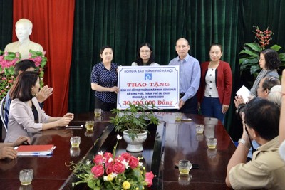 Hội Nhà báo Hà Nội ủng hộ 30 triệu đồng cho trường mầm non tại Lai Châu