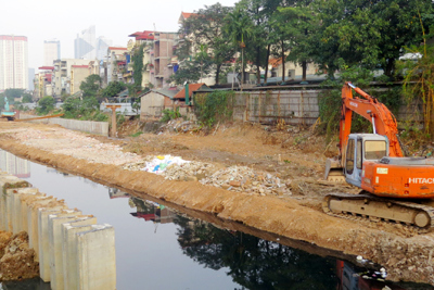 Dự án cải thiện hệ thống tiêu thoát nước khu vực phía Tây Hà Nội: Đẩy nhanh tiến độ giải phóng mặt bằng