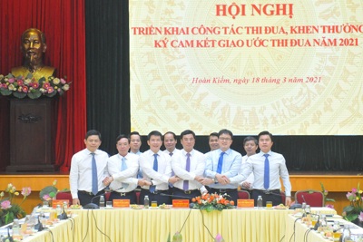 Cụm thi đua số 8 TP Hà Nội triển khai công tác thi đua, khen thưởng, ký cam kết giao ước thi đua