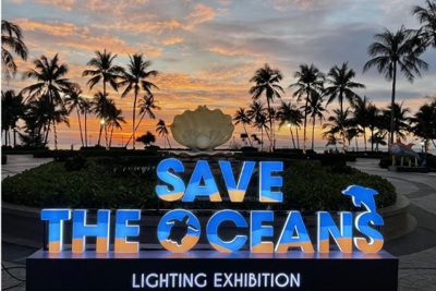 Đảo ngọc Phú Quốc đón giáng sinh với triển lãm ánh sáng “Save the Oceans”