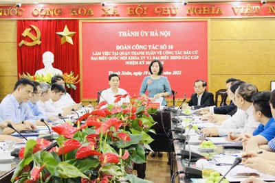 Trưởng ban Tuyên giáo Thành ủy Bùi Huyền Mai: Quận Thanh Xuân tập trung chỉ đạo thành công cuộc bầu cử, hoàn thành “nhiệm vụ kép”