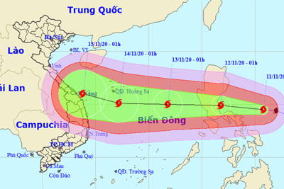 Mưa lớn trên diện rộng ở Trung Trung Bộ, bão Vamco có khả năng mạnh thêm