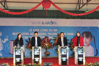 Karofi khởi công dự án nước uống học đường tại Đan Phượng