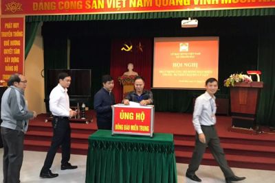 Huyện Thanh Oai ủng hộ hơn 1 tỷ đồng cho đồng bào vùng lũ miền Trung