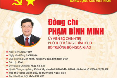 [Infographic] Quá trình công tác Ủy viên Bộ Chính trị Phạm Bình Minh