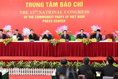 Tổng Bí thư Nguyễn Phú Trọng chủ trì họp báo sau Đại hội XIII: Thành công của Đại hội là "dân phải giàu, nước phải mạnh"