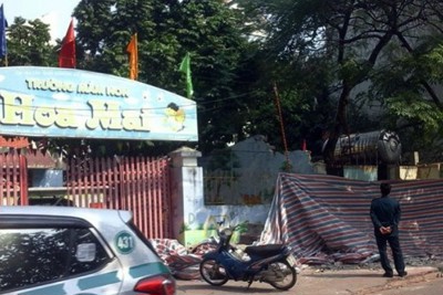 Hà Nội: Bức tường trường mầm non đổ sập, một người tử vong
