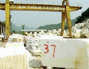 Đồng ý về nguyên tắc xuất khẩu đá hoa trắng dạng khối