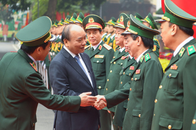 Thủ tướng Nguyễn Xuân Phúc thăm, làm việc, chúc tết Bộ đội Biên phòng
