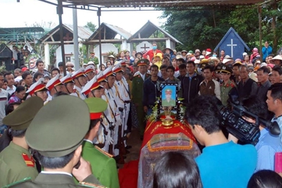 Thăng quân hàm cho 3 chiến sỹ hy sinh trong vụ nổ tại Đắk Lắk