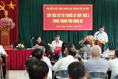 Lịch tiếp xúc cử tri của đại biểu HĐND TP Hà Nội trước kỳ họp thứ 18 HĐND TP khóa XV