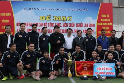 Xác định đội vô địch Giải bóng đá quận Thanh Xuân
