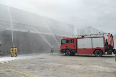 Huyện Mê Linh: Dập tắt đám cháy giả định trong khu công nghiệp