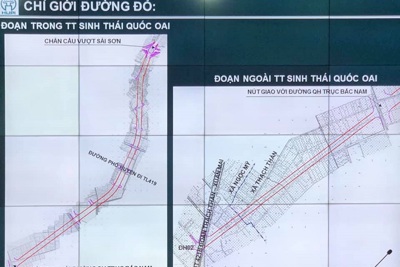Quốc Oai công bố Chỉ giới đỏ tuyến đường nối tiếp đường tỉnh 421B