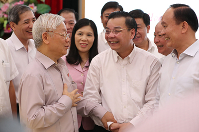 Tổng Bí thư, Chủ tịch nước Nguyễn Phú Trọng: Cán bộ của Hà Nội phải bản lĩnh, trí tuệ, huy động được sức dân