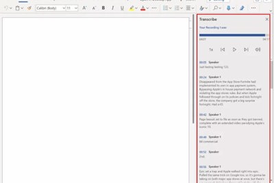 Microsoft bổ sung tính năng Transcribe trong Word hỗ trợ sinh viên, phóng viên