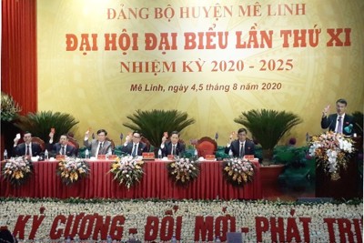 Rút ngắn thời gian tổ chức Đại hội Đảng bộ huyện Mê Linh do dịch Covid-19