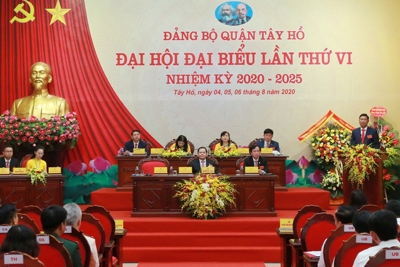 159 đại biểu dự Đại hội đại biểu Đảng bộ quận Tây Hồ lần thứ VI