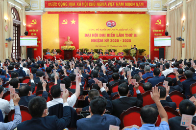 280 đại biểu dự Đại hội đại biểu Đảng bộ Khối Doanh nghiệp Hà Nội lần thứ III