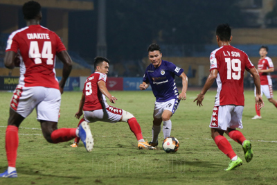 [Ảnh] Quang Hải ''nhảy múa'' với trái bóng giúp Hà Nội FC thắng TP Hồ Chí Minh