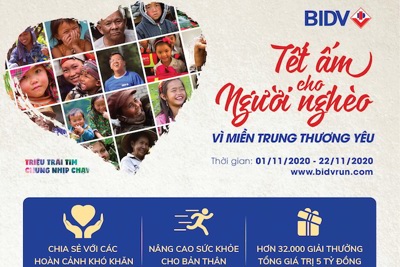 BIDV tổ chức giải chạy “Tết ấm cho người nghèo - Vì miền Trung thương yêu”