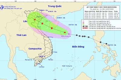 Áp thấp nhiệt đới khả năng mạnh lên thành bão, đổ bộ vào Thanh Hóa, Nghệ An