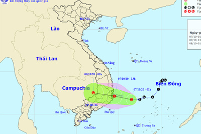 Thời tiết hôm nay 7/10: Áp thấp nhiệt đới áp sát Phú Yên - Khánh Hòa, Trung Bộ mưa lớn