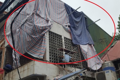 Tại phường Cửa Đông (Hoàn Kiếm, Hà Nội): Vi phạm trật tự xây dựng trên công trình biệt thự hạng I