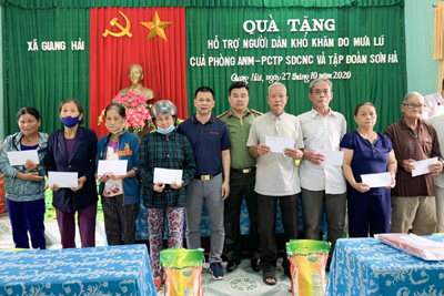Sơn Hà ủng hộ người dân chịu thiệt hại do mưa lũ tại Thừa Thiên Huế