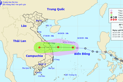 Áp thấp nhiệt đới có khả năng mạnh thêm, sẽ đổ bộ vào Đà Nẵng - Khánh Hòa