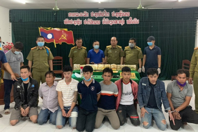 Bắt 8 đối tượng vận chuyển ma túy tại  khu vực biên giới Việt Nam - Lào
