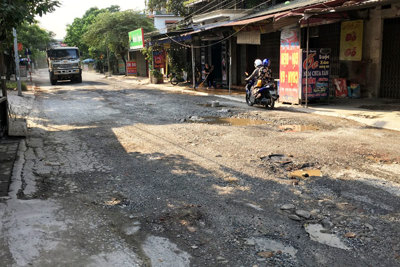 Đường 35 tại huyện Sóc Sơn bị xuống cấp: Làm rõ trách nhiệm chủ đầu tư