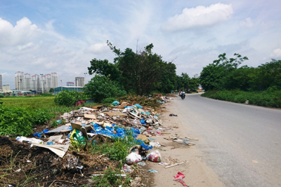 Nhiều tuyến đường tại phường Kiến Hưng tái diễn tình trạng đổ trộm rác thải