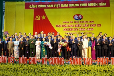 Bế mạc Đại hội đại biểu Đảng bộ tỉnh Quảng Ngãi lần thứ XX