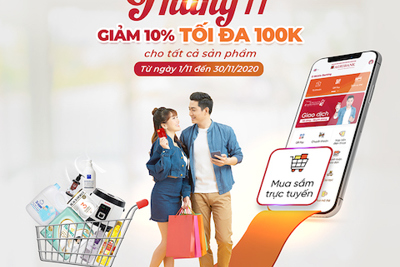 Chương trình “Siêu mua sắm tháng 11” trên siêu thị điện tử Vnshop của ứng dụng Agribank E-Mobile Banking