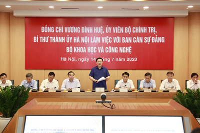 Bí thư Thành uỷ Hà Nội Vương Đình Huệ: Đưa Hà Nội trở thành trung tâm khoa học công nghệ đầu tàu của cả nước