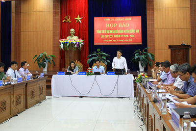 Đại hội đại biểu Đảng bộ tỉnh Quảng Nam sẽ diễn ra từ ngày 11 đến 13/10