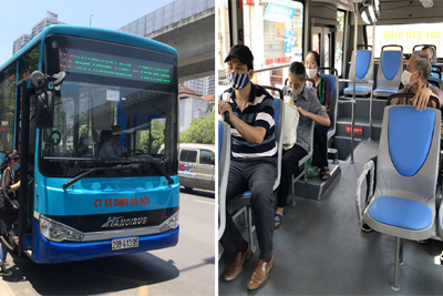 Xe buýt Hà Nội: Nỗ lực phòng chống Covid-19 trong khó khăn