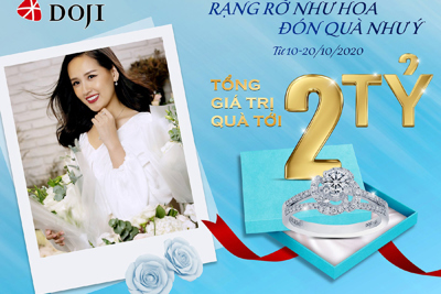 Biến 20/10 thành ngày đáng nhớ với Trang sức Kim cương DOJI