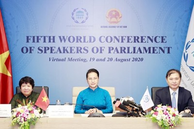 Chủ tịch Quốc hội dự Hội nghị các Chủ tịch Quốc hội Thế giới lần thứ 5