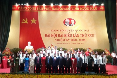 Ông Nguyễn Văn Thọ tái đắc cử Bí thư Huyện ủy Quốc Oai nhiệm kỳ 2020 - 2025