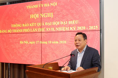 Hà Nội thông báo kết quả Đại hội Đảng bộ thành phố lần thứ XVII